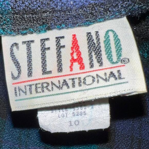 Vintage 1980s Stefano International Blue & Green Plaid Wrap Skort - Size 10 - Picture 5 of 16
